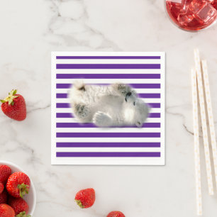Papprare blöjor, Lila Rand Polar Bear Pappersservett