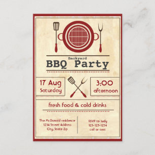 Papprare BQ-Party - inbjudan 3 x 5