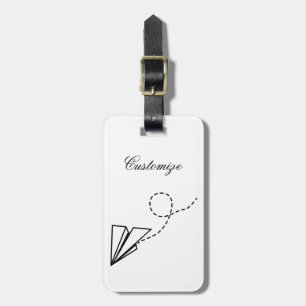 Papprare Flygplan som flyger Thunder_Cove Bagagebricka