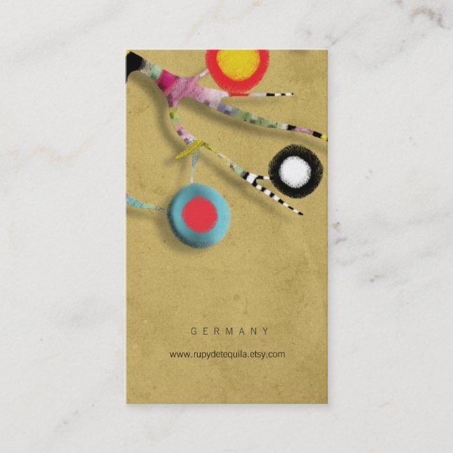 PAPPRARE handgjort affärskort i GULD FÄRG Visitkort (Framsida)