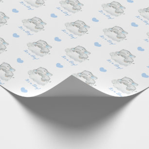 Papprare moln för elfenbensradbrytning (blå Pers Presentpapper