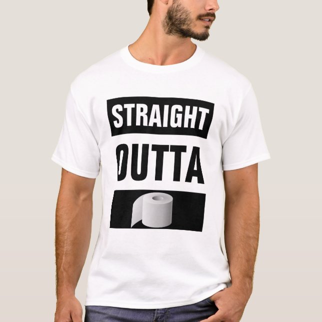 Papprare Novelty för Rakare Outta Toilet T Shirt (Framsida)