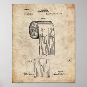 Papprare patent på toalett poster