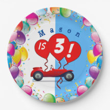 Papprare poppel Racecar och Ballonger