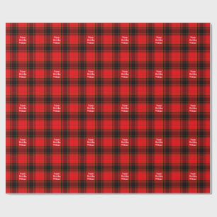 Papprare radbyte med rött svart skal presentpapper
