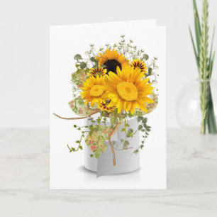 papprare toalettrullning med solblommor kort