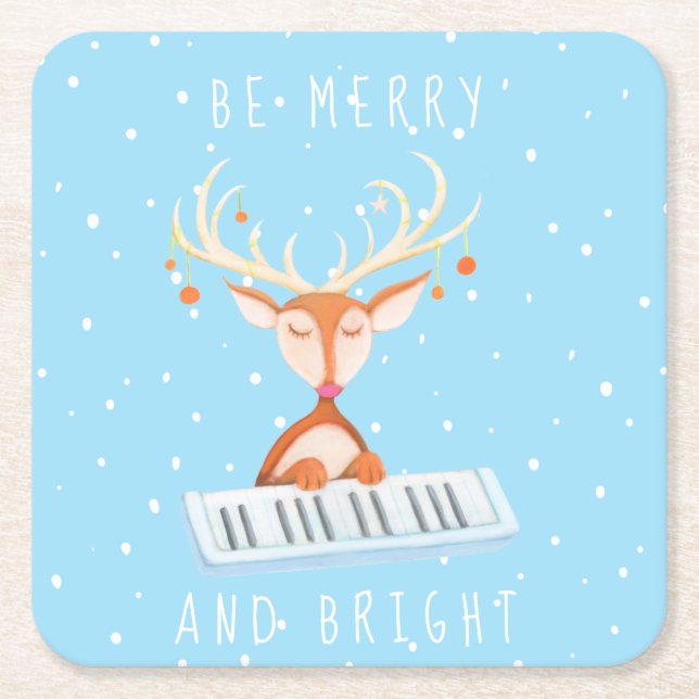 Papprare Underlägg av en julklapp Papper Kvadrat (Framsidan)