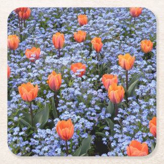 Papprare underlägg blommor papper kvadrat
