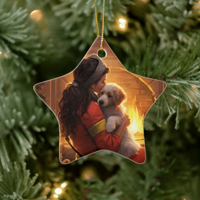 Pappsminneornament, Papillon-mammans present Julgransprydnad Keramik (Träd)
