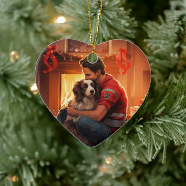 Pappsminneornament, Papillon-mammans present Julgransprydnad Keramik (Träd)