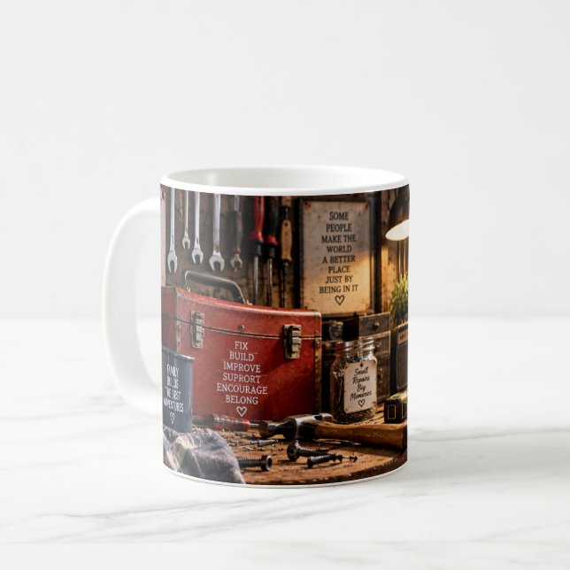 Pappstepappa presentmugg kaffemugg (Framsida vänster)