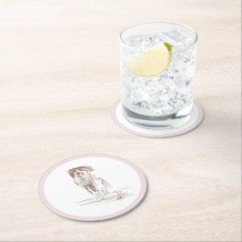 Pappuntersetzer Ostermotiv, Pferd und Hase Underlägg Papper Rund