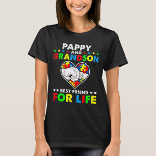 Pappy And Grandson Best Friend For Life Autism Awa T Shirt