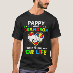 Pappy And Grandson Best Friend For Life Autism Awa T Shirt