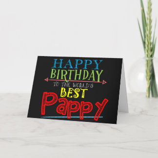 Pappy Birthday Card Kort