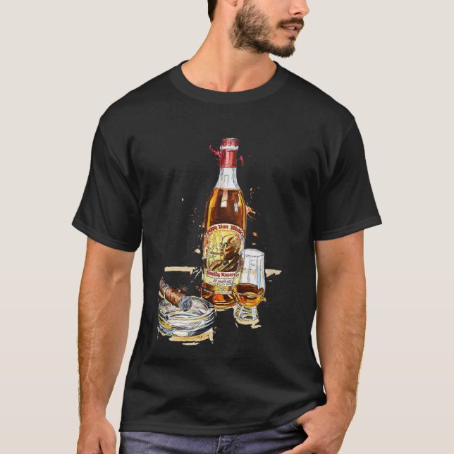Pappy & Cigar Painting, Blantons, Buffalo Trace T Shirt (Framsida)