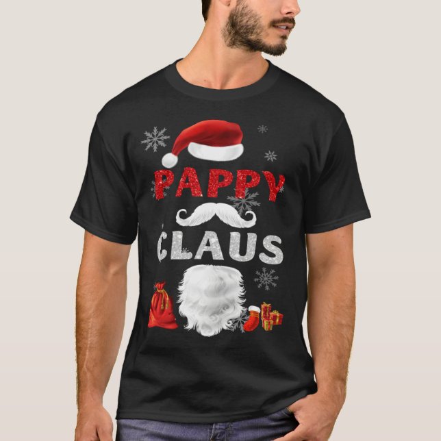 Pappy Claus Matching Family Christmas Santa T Shirt (Framsida)