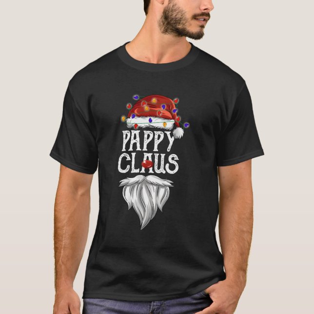 Pappy Claus Santa Light Best Pappy någonsin T Shirt (Framsida)