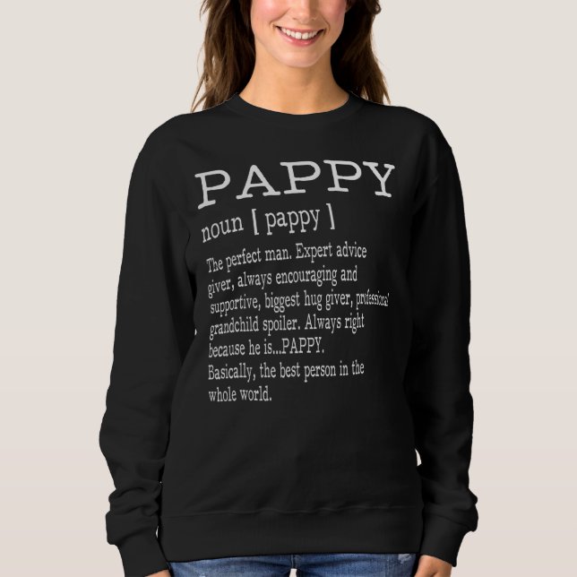 Pappy Definition Pappy Dictionary För manar Grandp T Shirt (Framsida)