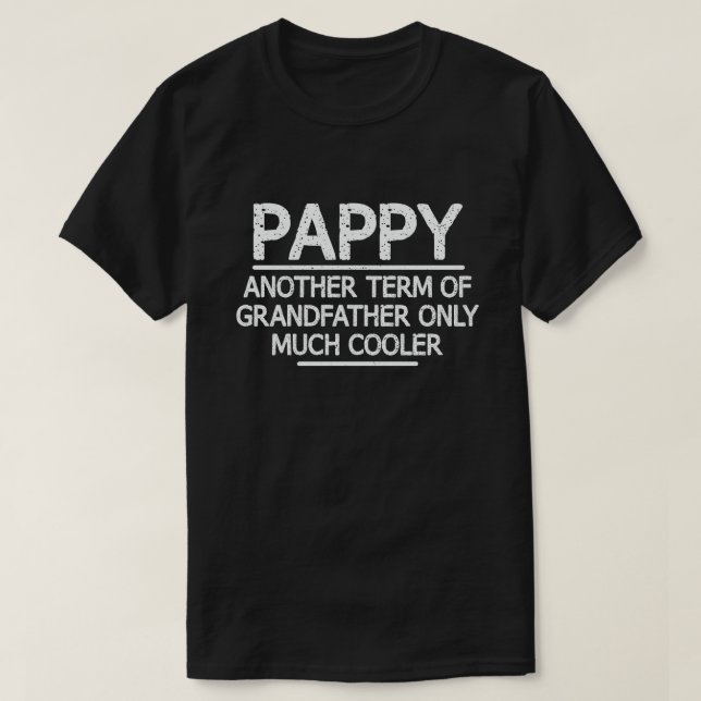 Pappy Definition underbart Coola Grandpa Gift T Shirt (Design framsida)