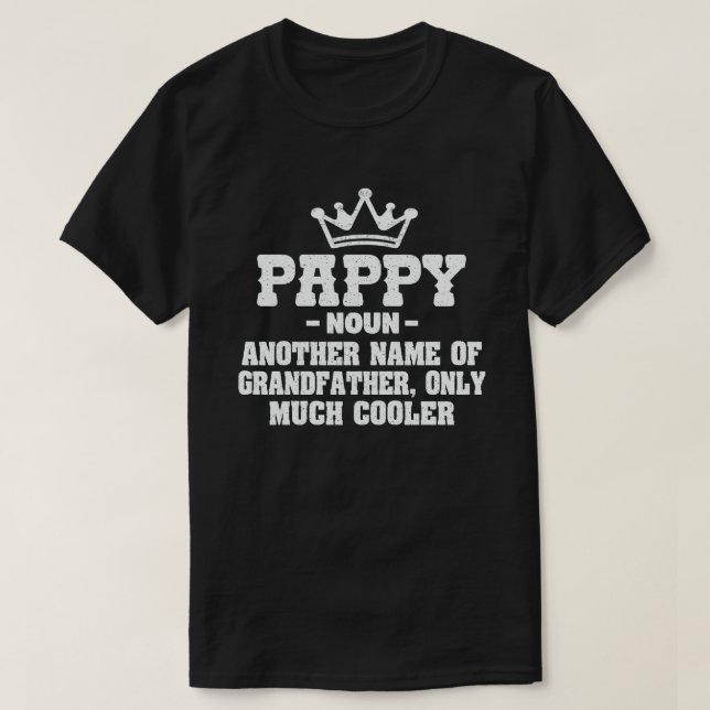 Pappy Definition underbart Coola Grandpa Gift T Shirt (Design framsida)
