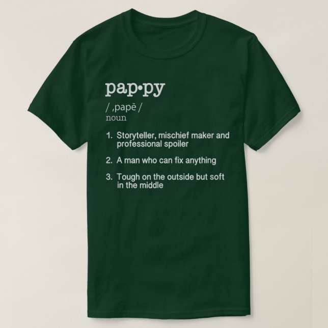 Pappy DefinitionDictionary betyder T Shirt (Design framsida)