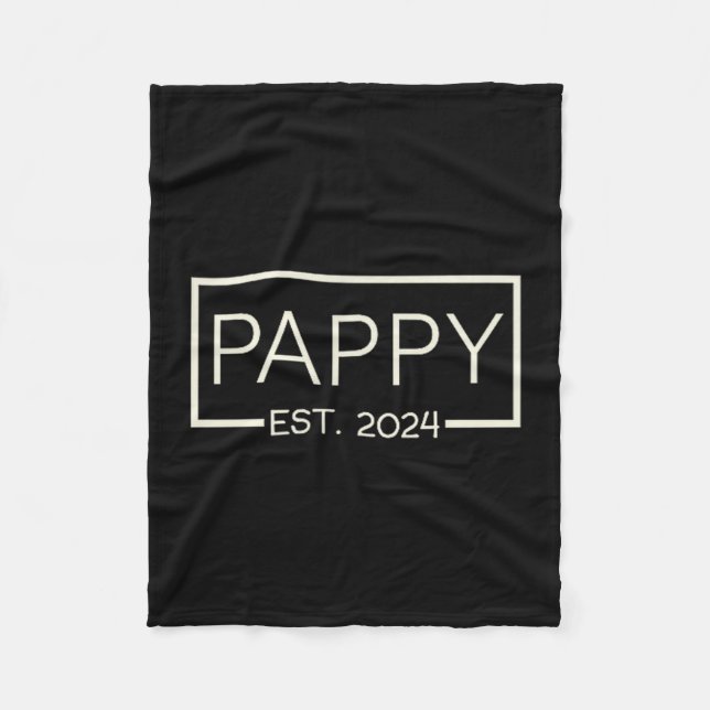 Pappy Est 2024 New Dad Father's Day Men Cket  Fleecefilt (Framsidan)