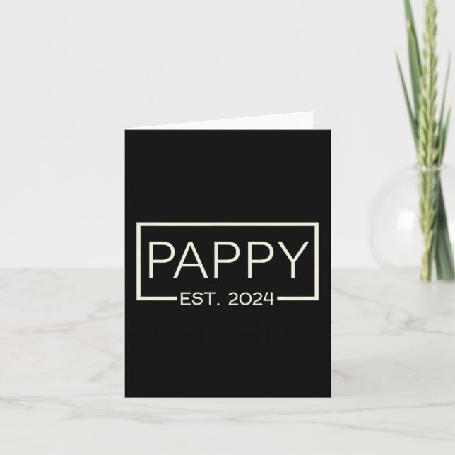 Pappy Est 2024 New Dad Father's Day Men Cket  Kort (Framsida)