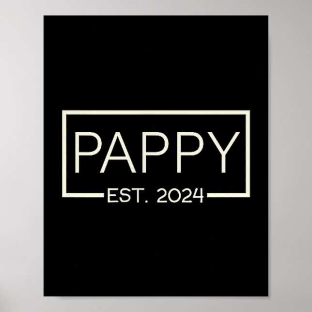 Pappy Est 2024 New Dad Father's Day Men Cket  Poster (Framsidan)