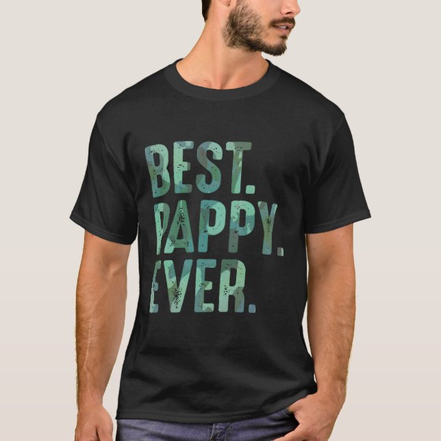 Pappy från barnbarn för bästa pappy någonsin t shirt (Framsida)