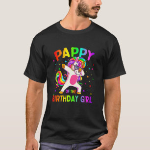 Pappy från Födelsedagsfest Girl Dabbing Unicorn T Shirt