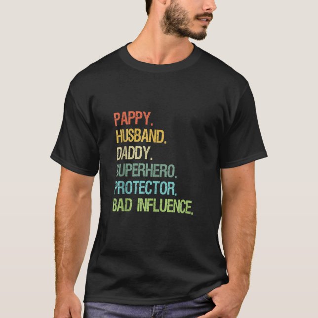 Pappy Make pappa Superhjälte Protector PAPPA Tank  T Shirt (Framsida)