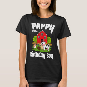 Pappy of the Birthday Boy Farm Animal Bday Party C T Shirt