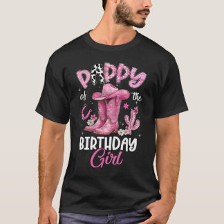 Pappy Of The Birthday Girl Pink Cowgirl Western Co T Shirt