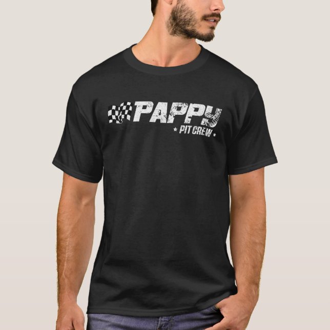 Pappy Pit Crew Tävling, Tävla för bilbarnsdagars f T Shirt (Framsida)