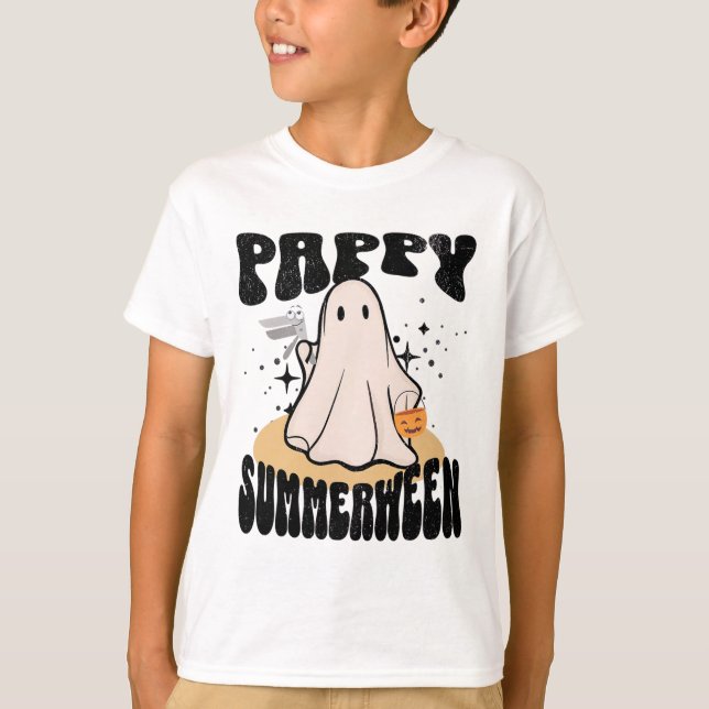 Pappy Summerween Ob Nurse Halloween Ghost with Spe T Shirt (Framsida)