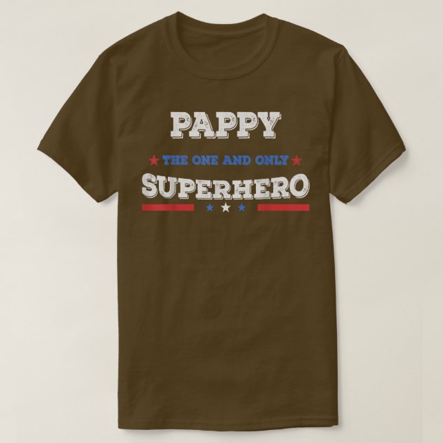 Pappy Superdad superhjälten superdad far hjälte st T Shirt (Design framsida)