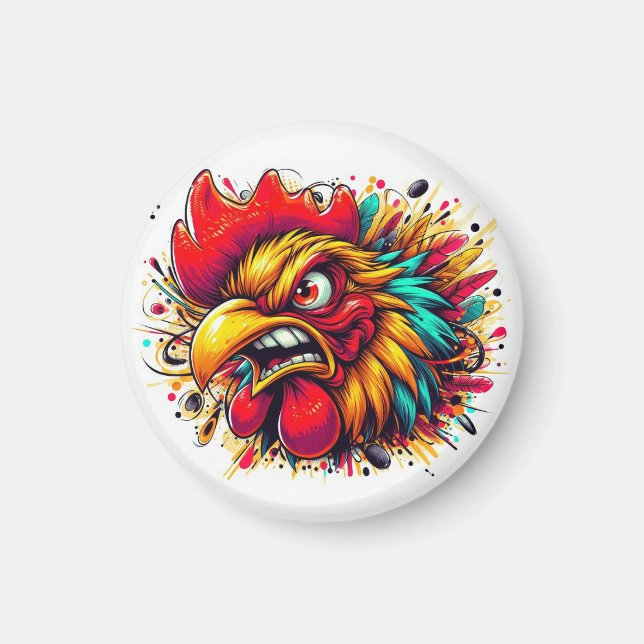 Pappy the Spirited Rooster Magnet (Framsidan)