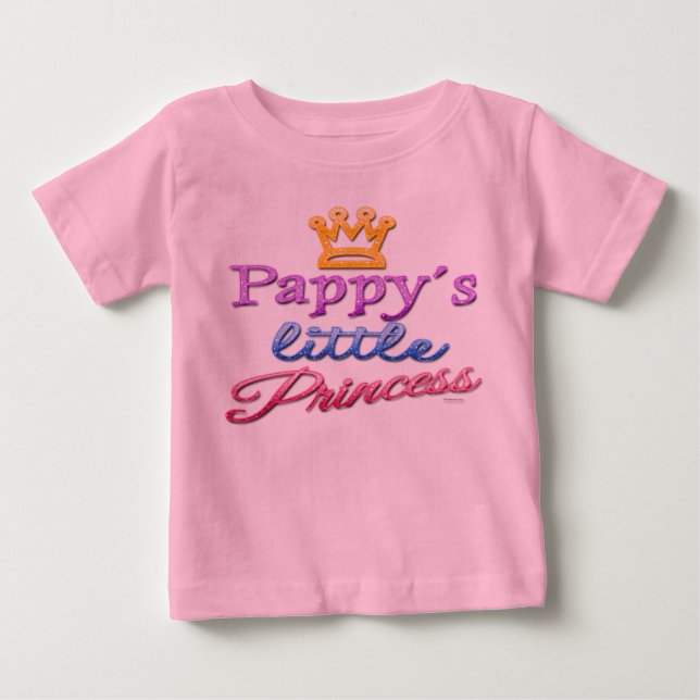 Pappys lilla prinsessa Baby Småbarn T-Shirt (Framsida)