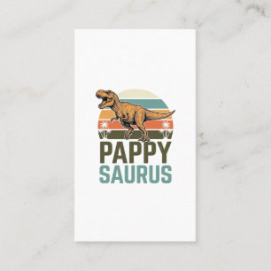 Pappysaurus Rolig Dinosaur Vintage Solnedgång Skjo Visitkort