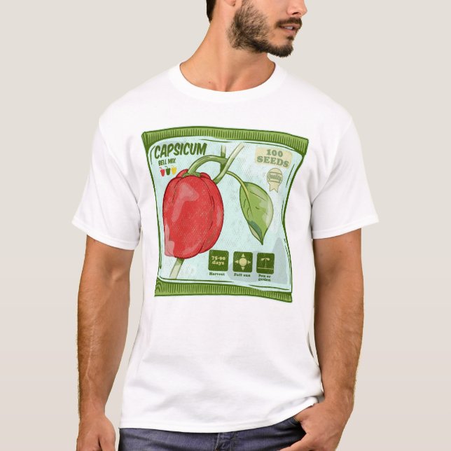 Paprika av Capsicum Red T Shirt (Framsida)