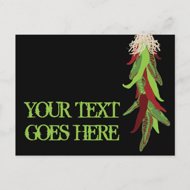 Paprika av grönt vykort (Framsida)