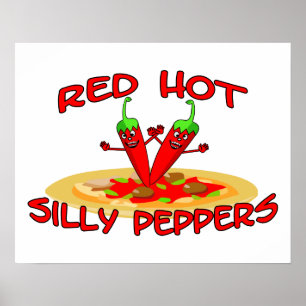 Paprika av röd Hett Fånig Poster