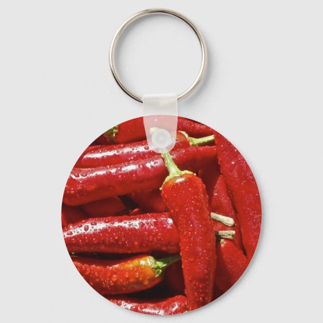 Paprika av röd hett nyckelring (Framsida)