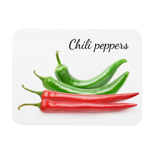 Paprika av röd och grönt magnet (Horisontell)