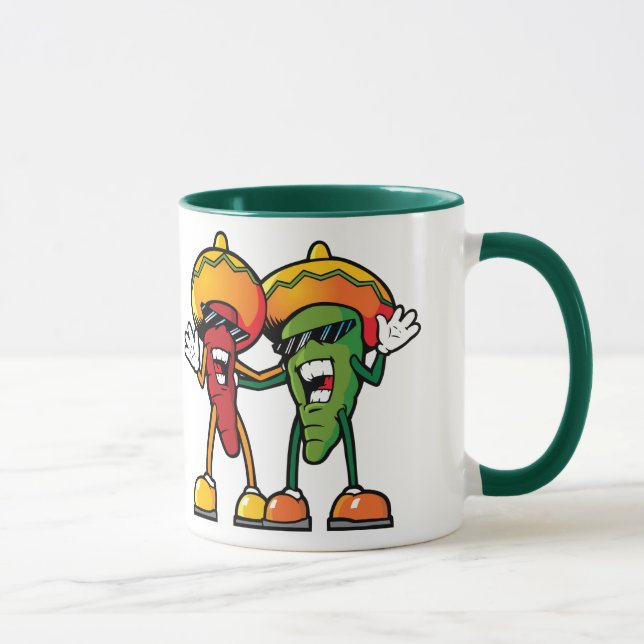 Paprika av tecknad hett mugg (Höger)
