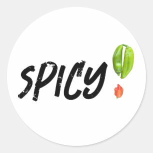Paprika - hett mat - vakna! runt klistermärke