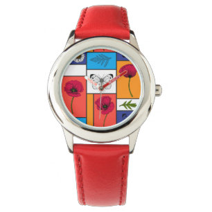 Paprika i färglösa lådor armbandsur