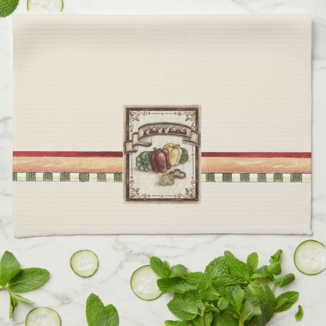 Paprika - kökshandduk (Vikta)