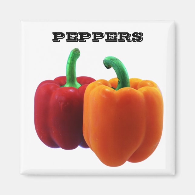 Paprika - (Kvadratroten i färgen Fridge) Magnet (Framsidan)